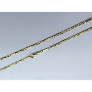 Goud collier tijger/plaat 2.2 mm 45cm - 3241367