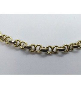 Goud bicolour collier infinety/jasseron 6.3 mm 45 cm - 3241368