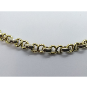 Goud bicolour collier infinety/jasseron 6.3 mm 45 cm - 3241368