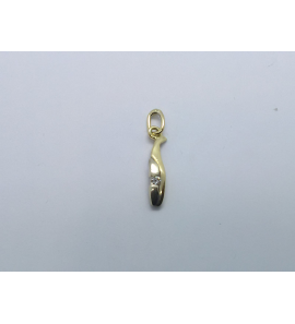Goud bicolour hanger met zirkonia - 3241373