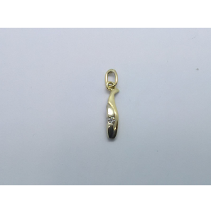 Goud bicolour hanger met zirkonia - 3241373