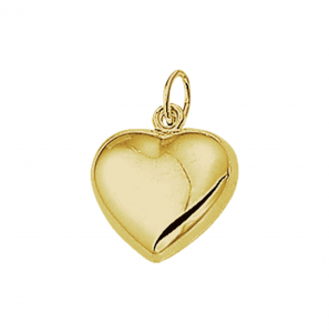 Goud hanger hartje bol 18 mm - 3241377