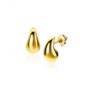 ZINZI gold plated zilveren oorstekers in organische druppelvorm ZIO2636G - 3241389