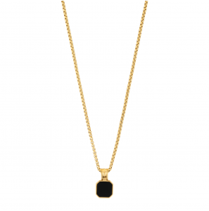 Aze juwels Necklace Rolo Onyx Rocks Dore - (50+10cm) - 3241399