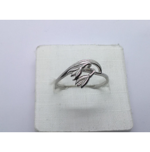 Zilver dames ring "bloemen" - 3241425
