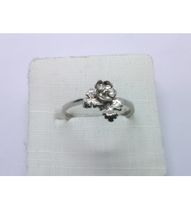 Zilver dames ring "bloemen" - 3241426
