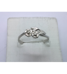 Zilver dames ring "bloemen" - 3241427