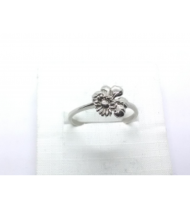 Zilver dames ring "bloemen" - 3241428