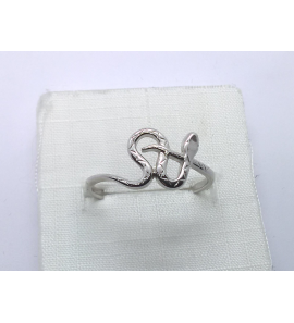 Zilver dames ring "slang" - 3241435