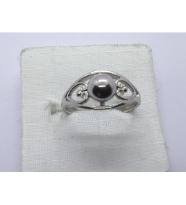 Zilver dames ring "bolletjes" - 3241439