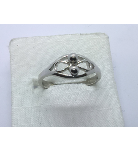 Zilver dames ring "bolletjes" - 3241440