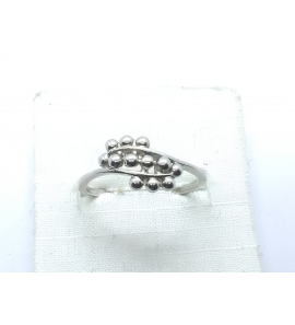 Zilver dames ring "bolletjes" - 3241441