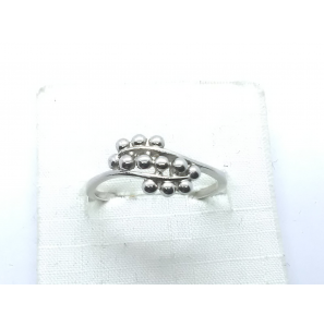 Zilver dames ring "bolletjes" - 3241441