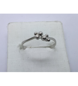 Zilver dames ring "bolletjes" - 3241444