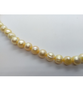 Collier zw parel licht geel 46 cm - 3241449