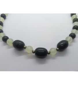 Zilver collier met kleurstenen 50 cm - 3241465