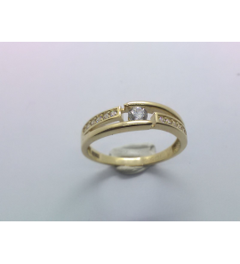 Goud dames ring met zirkonia - 3241476