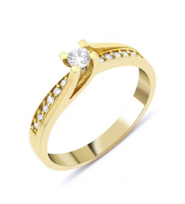 Goud dames ring met 0.28 ct. WE-SI (15-0.01 & 1-0.13) - 3241520