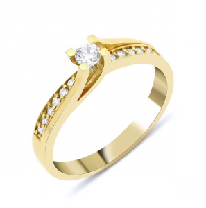 Goud dames ring met 0.28 ct. WE-SI (15-0.01 & 1-0.13) - 3241520