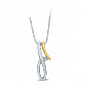 Goud hanger met 0.03 crt. - 3241529