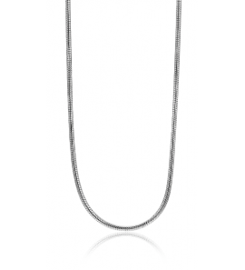 ZINZI zilveren slangen collier rosé verguld 1mm breed 45cm ZISL45R - 3241555