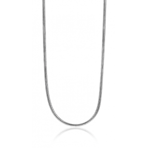 ZINZI zilveren slangen collier rosé verguld 1mm breed 45cm ZISL45R - 3241555