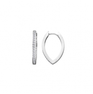 MY iMenso Creoli creol "Dritto CZ 20,5mm" (925/rhod-plated) - 3241643