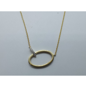 Eclat collier met 0.10 crt. TW-SI - 3241670