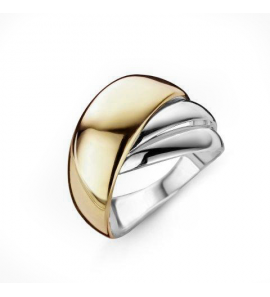 Zilver met goud dames ring 6.18 - 3241678