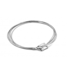 Zilver choker 4x slang met voorsluiring - 3241698