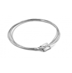 Zilver choker 4x slang met voorsluiring - 3241698