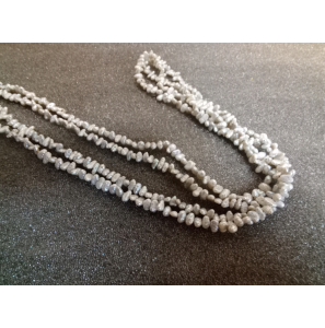 Biwa zoetwater parel collier 90 cm licht grijs - 3241716