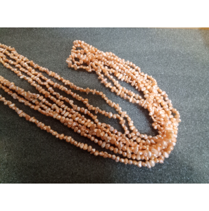 Biwa zoetwater parel collier 90 cm oranje - 3241722