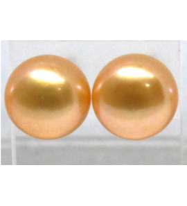 Zilver zw parel oorknop 10-11 mm geel - 3241731