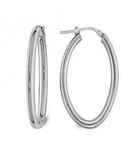 MY iMenso Creoli earring "Ovale" 40mm (925/rhod-plated) - 3241735