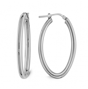 MY iMenso Creoli earring "Ovale" 40mm (925/rhod-plated) - 3241735