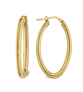 MY iMenso Creoli earring "Ovale" 40mm (925/E1Mgold-plated) - 3241736
