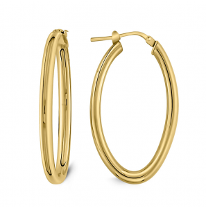 MY iMenso Creoli earring "Ovale" 40mm (925/E1Mgold-plated) - 3241736