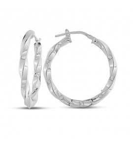 MY iMenso Creoli earring "Girella 30mm" (925/rhod-plated) - 3241738