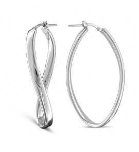 MY iMenso Creoli earring "Onda 40mm" (925/rhod-plated) - 3241740
