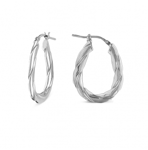 MY iMenso Creoli earring "Diventato 23mm" (925/rhod-plated) - 3241741