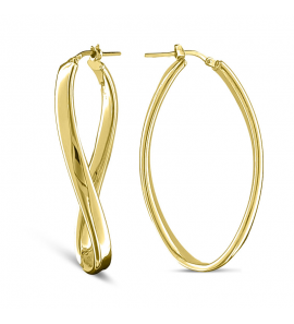 MY iMenso Creoli earring "Onda 40mm" (925/1Mgold-plated) - 3241742