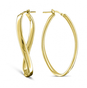 MY iMenso Creoli earring "Onda 40mm" (925/1Mgold-plated) - 3241742