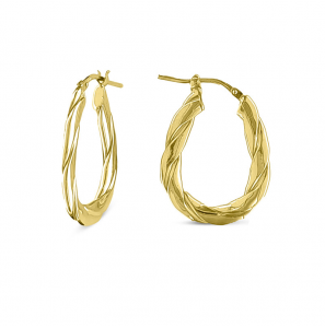 MY iMenso Creoli earring "Diventato 23mm" (925/1Mgold-plated) - 3241745