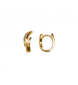 MY iMenso Creoli creol "Piegato 15mm" (925/1Mgold-plated) - 3241756