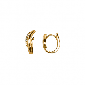 MY iMenso Creoli creol "Piegato 15mm" (925/1Mgold-plated) - 3241756