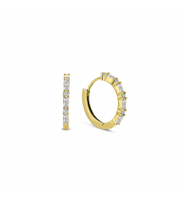 MY iMenso Creoli creol "Baquette 16mm" (925/1Mgold-plated) - 3241765