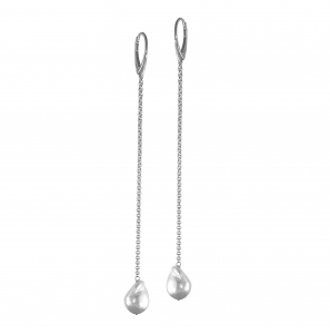 MY iMenso ODM "FWP 12*17mm" 12cm earshooks (925/rhod-plated) - 3241769