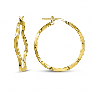 MY iMenso Creoli earring "Corvo Liscio 29mm" (925/E1Mgold-plated) - 3241786