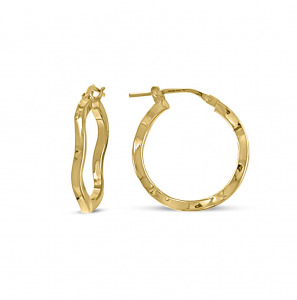 MY iMenso Creoli earring "Corvo Liscio 22mm" (925/E1Mgold-plated) - 3241787